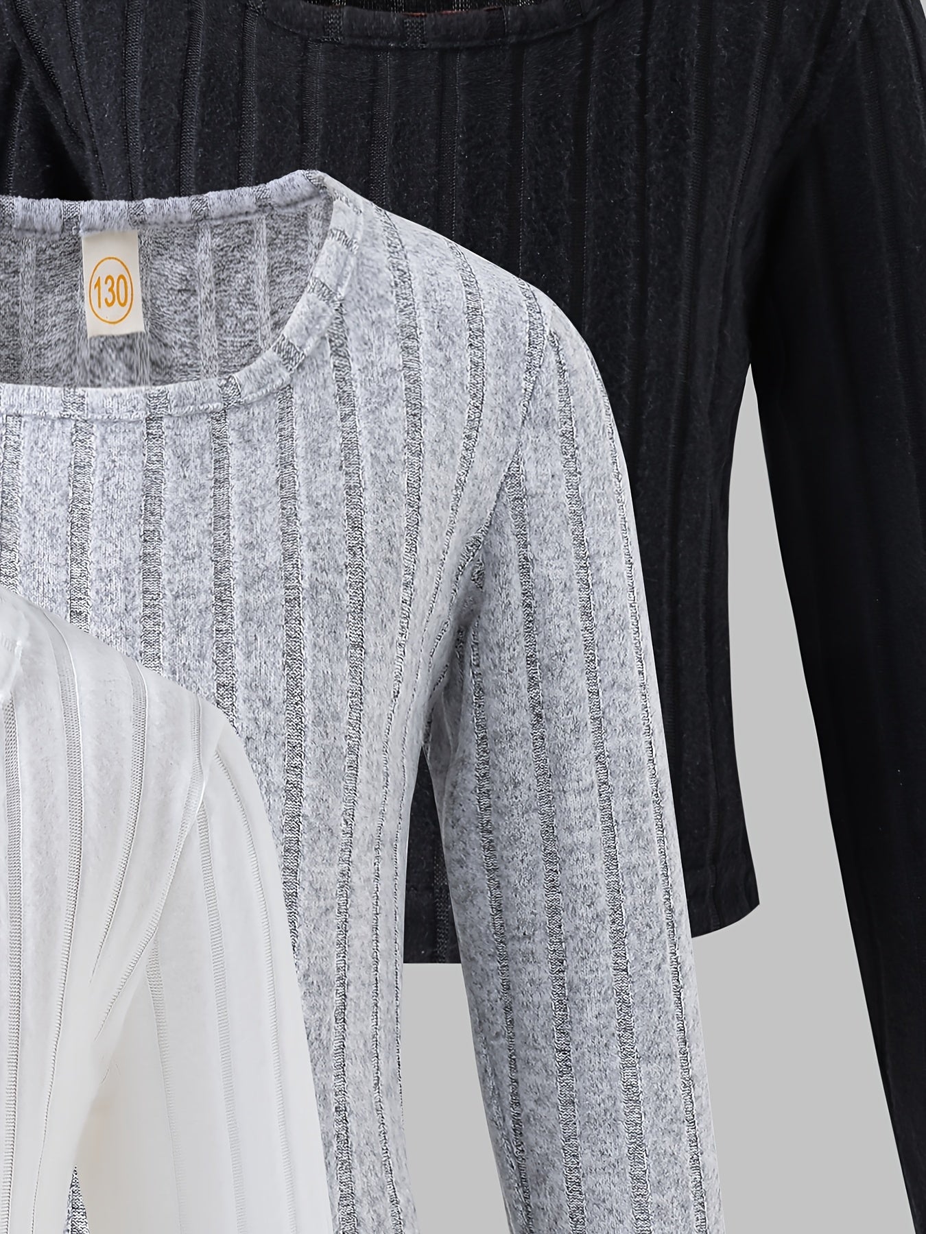 Lot de 3 t-shirts doublés polaire à manches longues pour filles du 5 au 14 ans