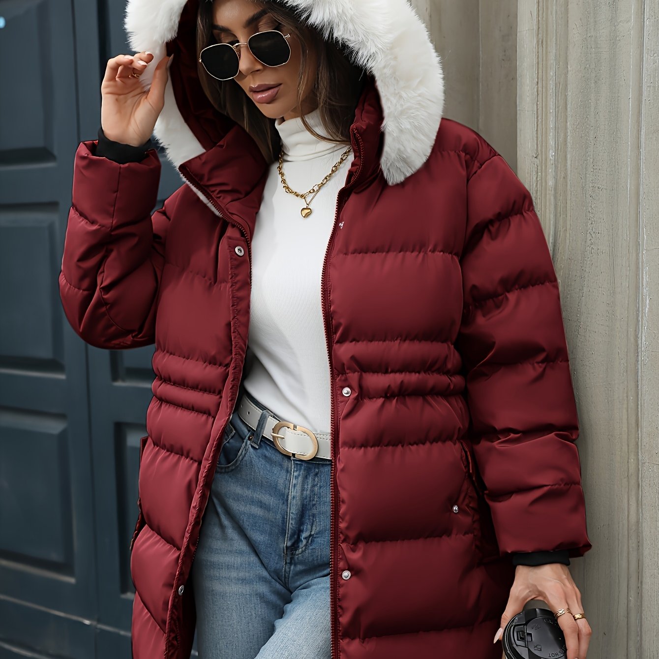 Blouson chaud à la mode grande taille femmes du XL au 5XL