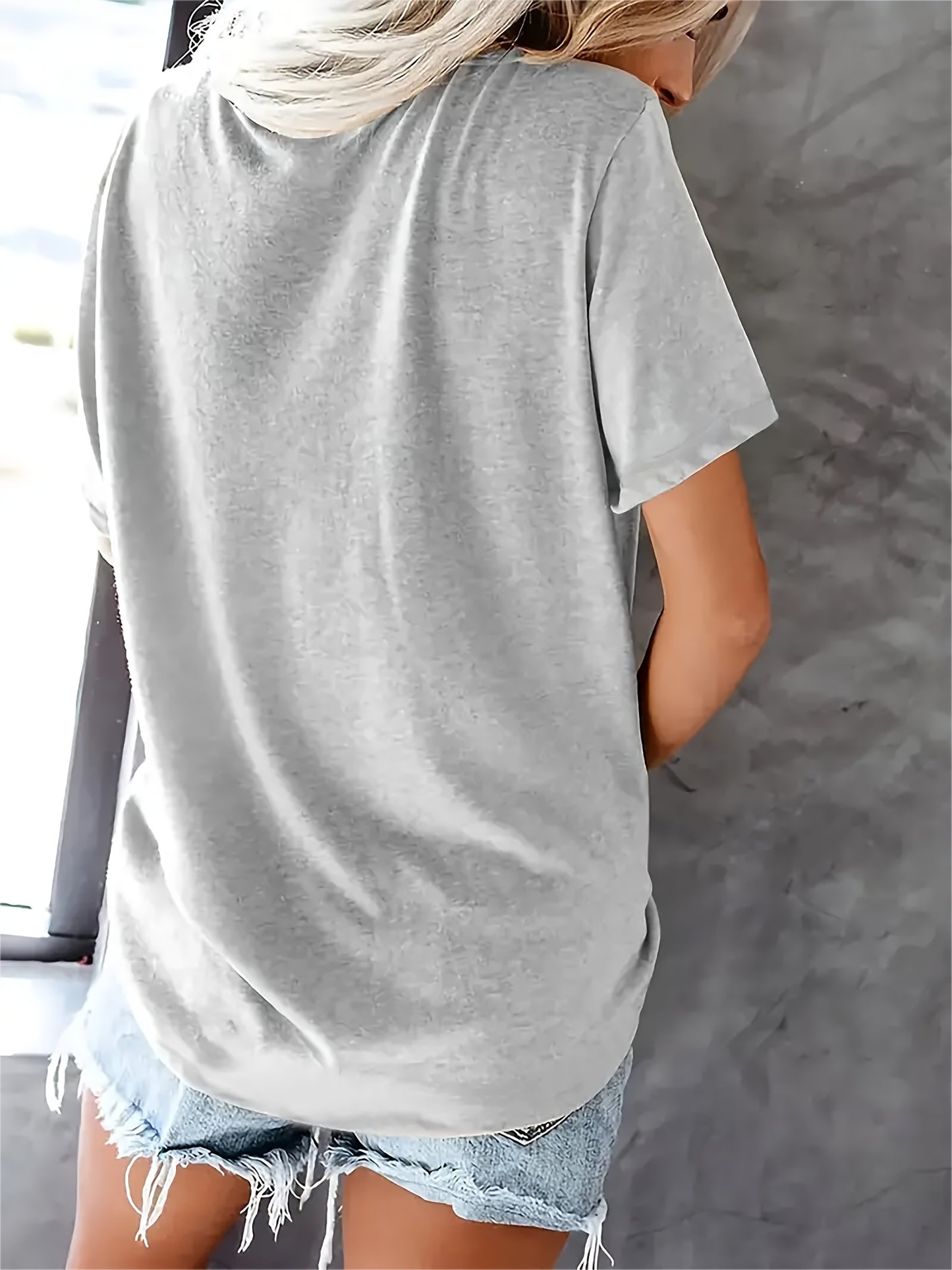 T-shirt décontracté personnalisable à col en V du S au 2XL