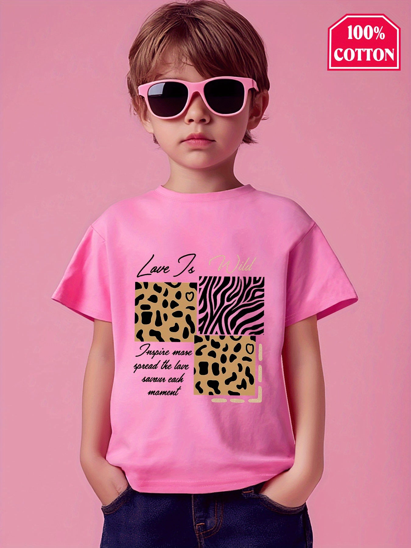 T-shirt en coton pour filles imprimé du 3 au 14 ans
