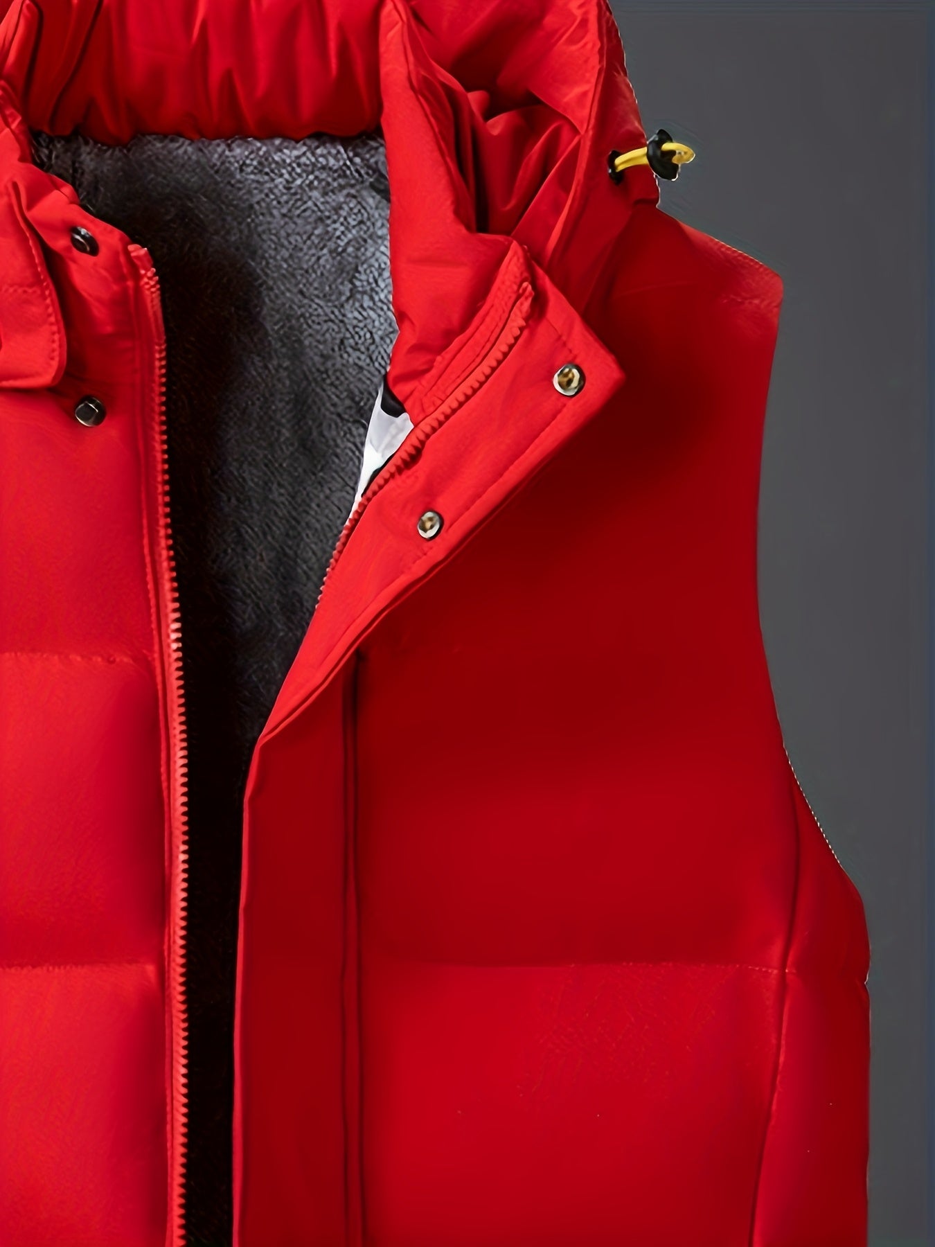Gilet sans manches à capuche doublé polaire grande taille du 4XL au 7XL MAEJORKEN