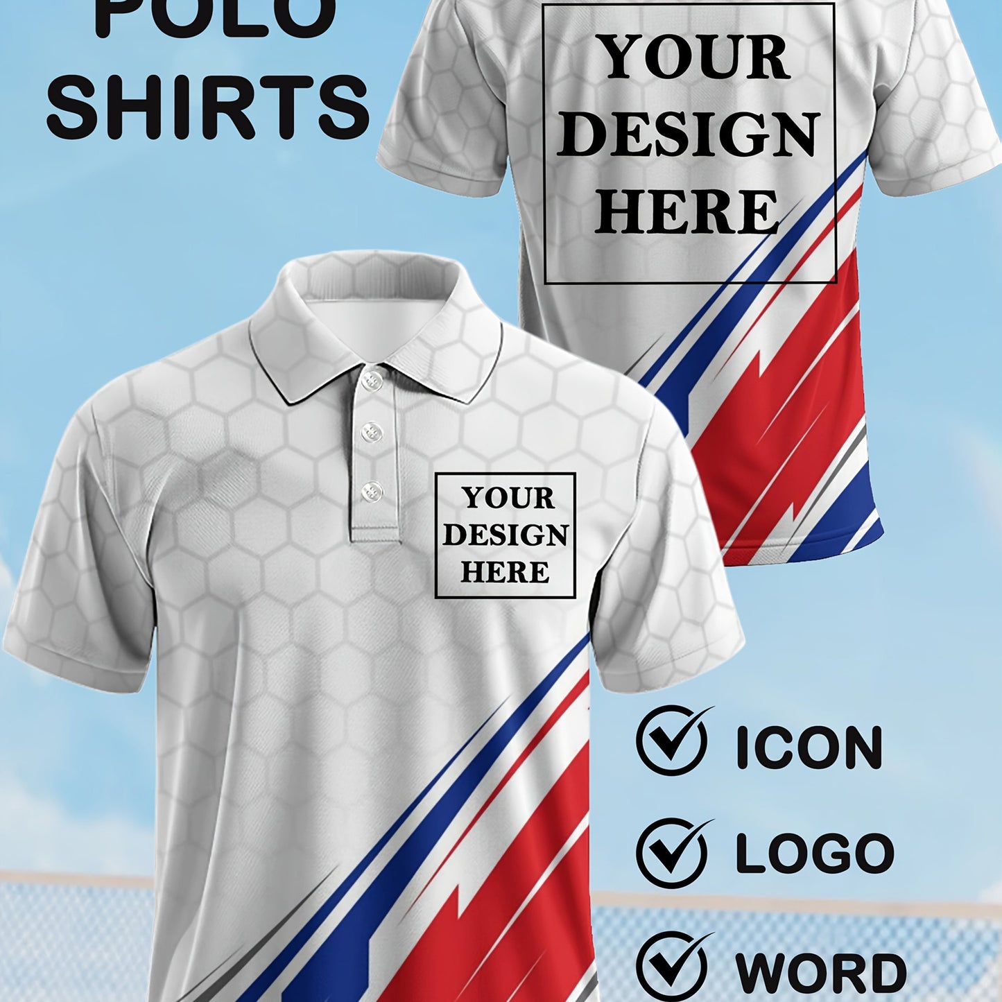 Polo personnalisé logo /texte /image du S au 2XL