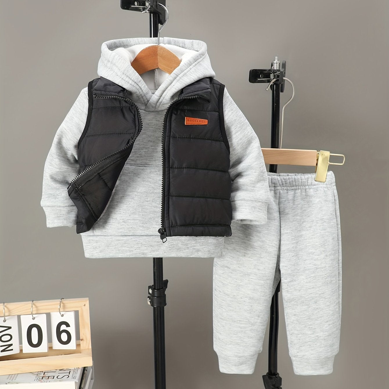 Ensemble 3 pièces gilet sweat et pantalon pour bébés garçons du 6 mois au 3 ans MAEJORKEN
