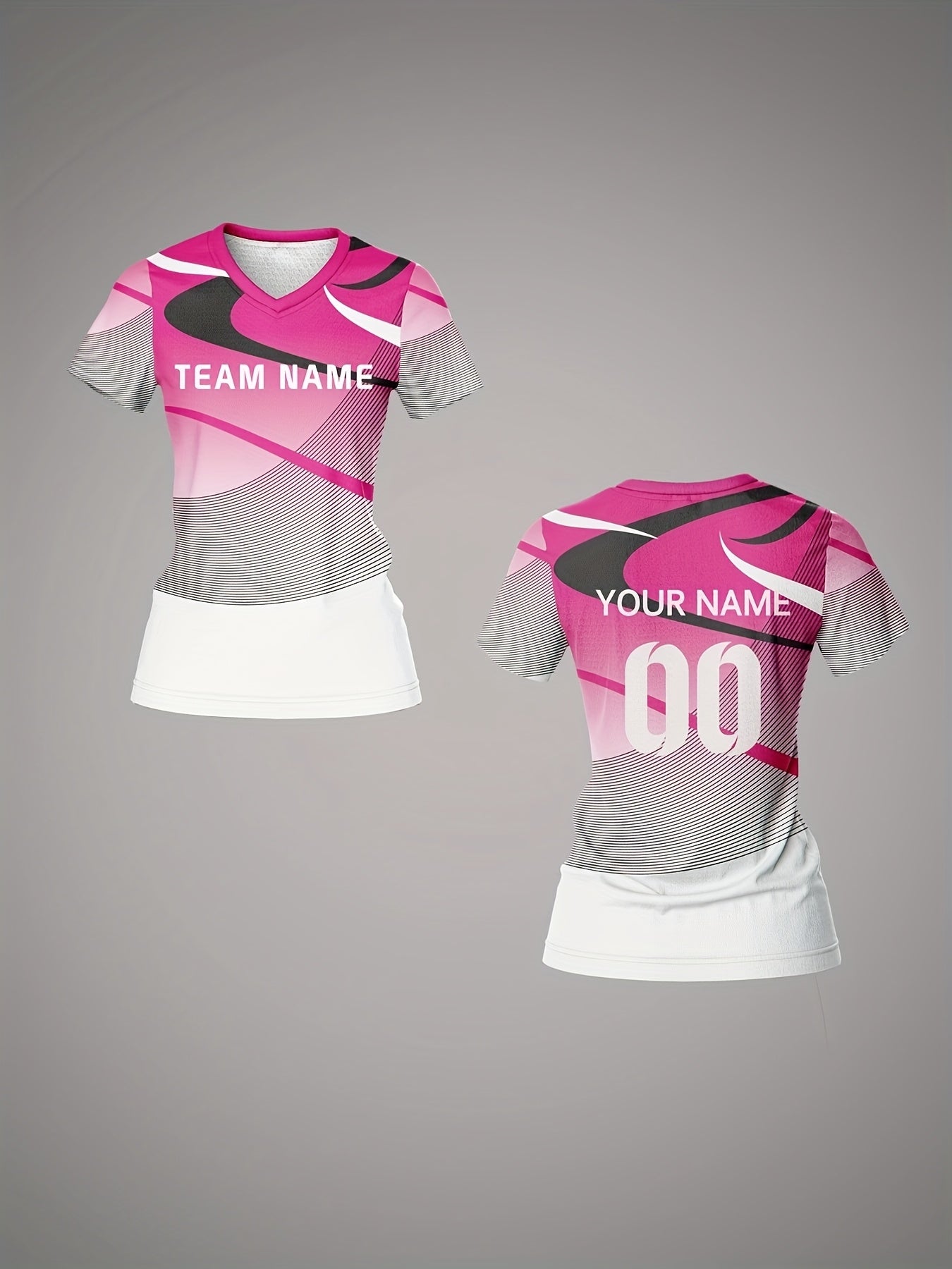 T-shirt femmes personnalisable à col en V du XXS au 2XL MAEJORKEN