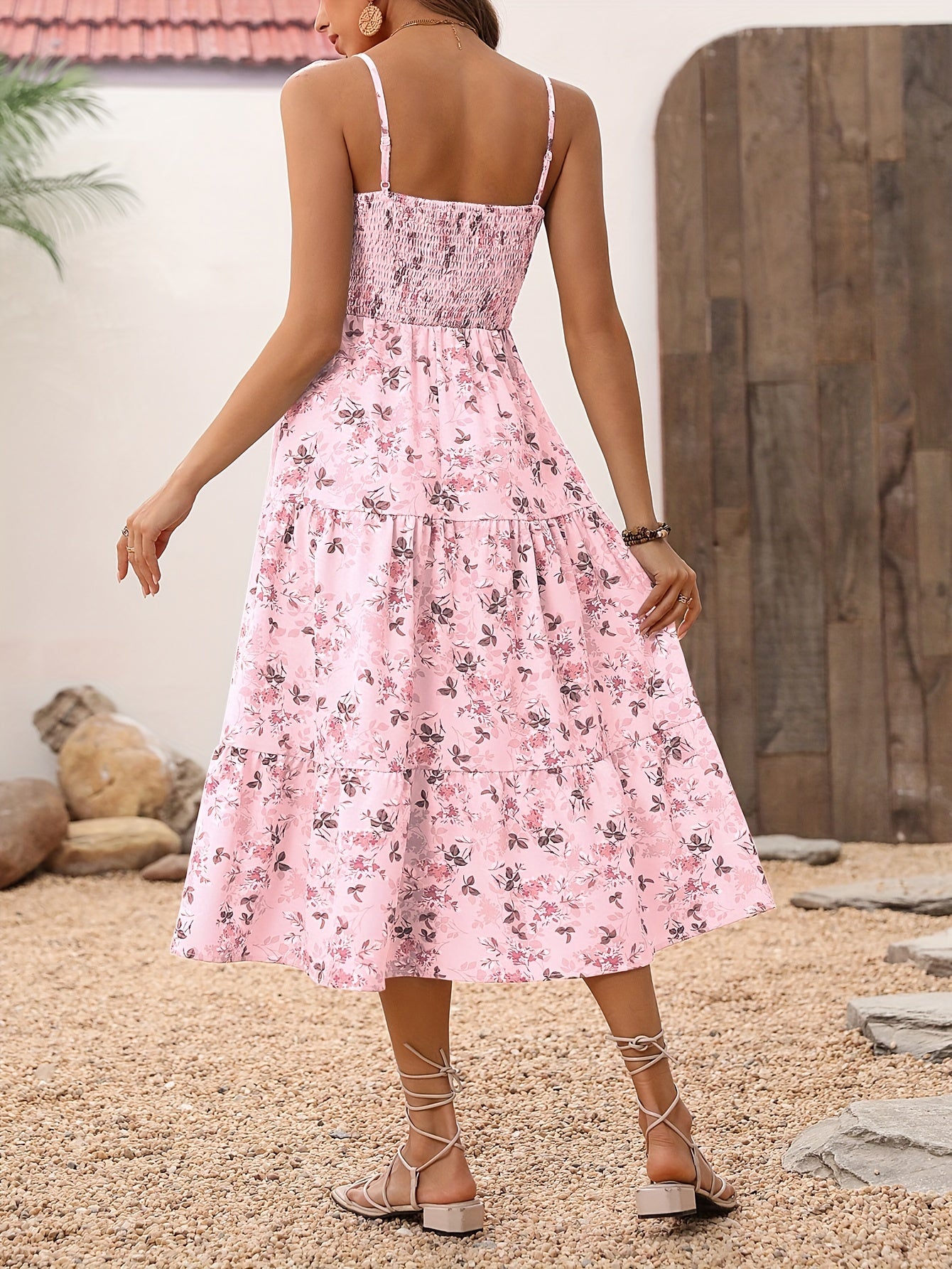 Robe froncé à imprimé floral du S au XL