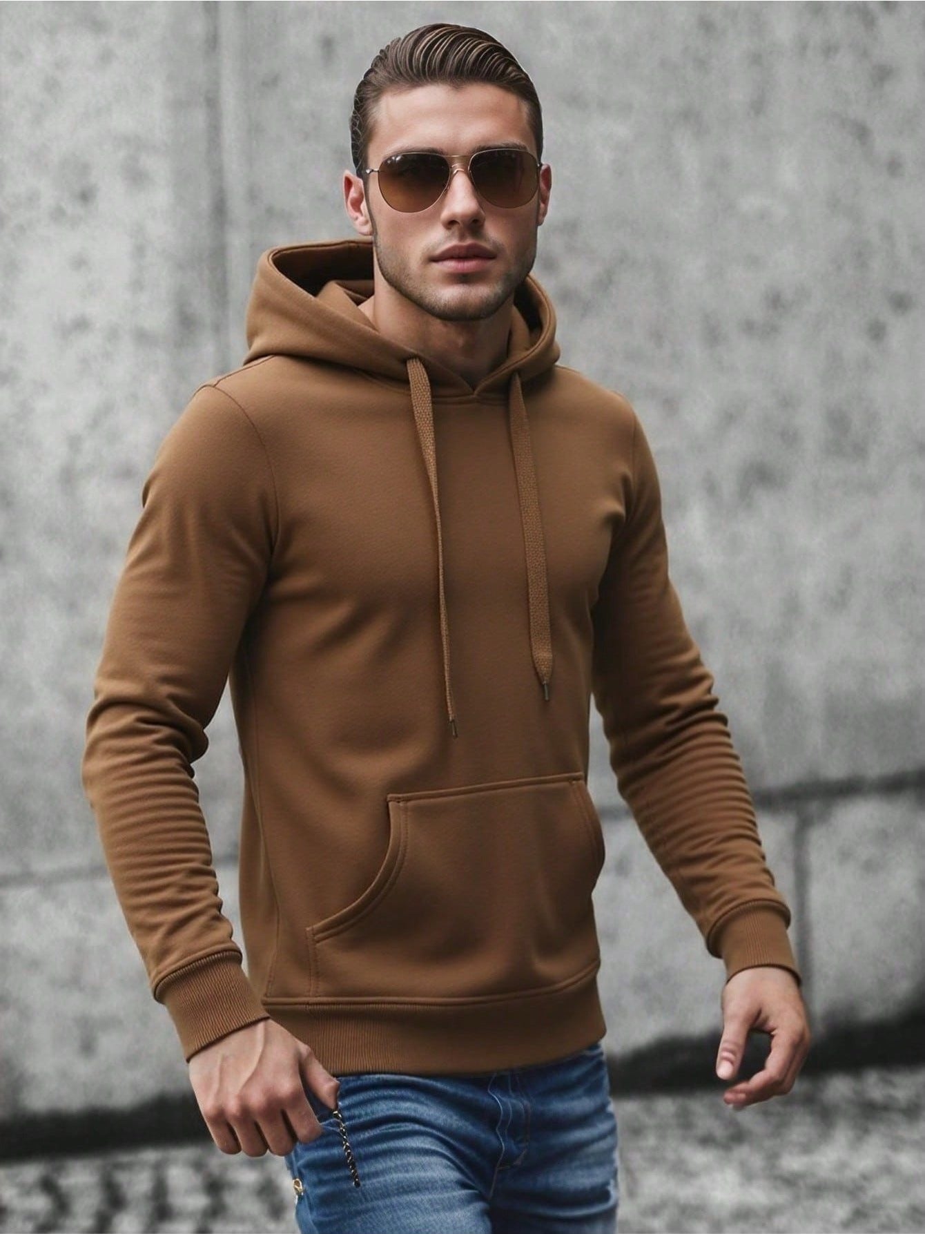 Sweat-shirt à capuche en coton et polyester hommes du M au 2XL MAEJORKEN