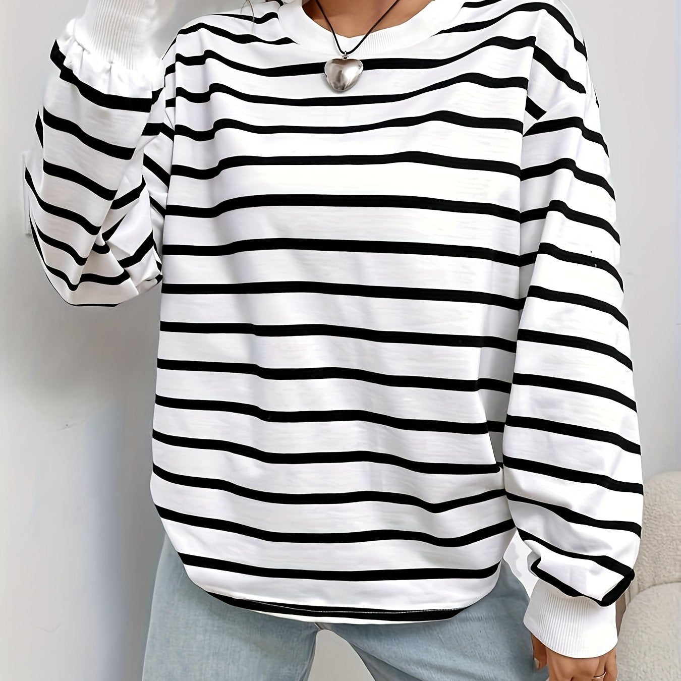 T-shirt à manches longues rayé pour filles du 13 au 16 ans