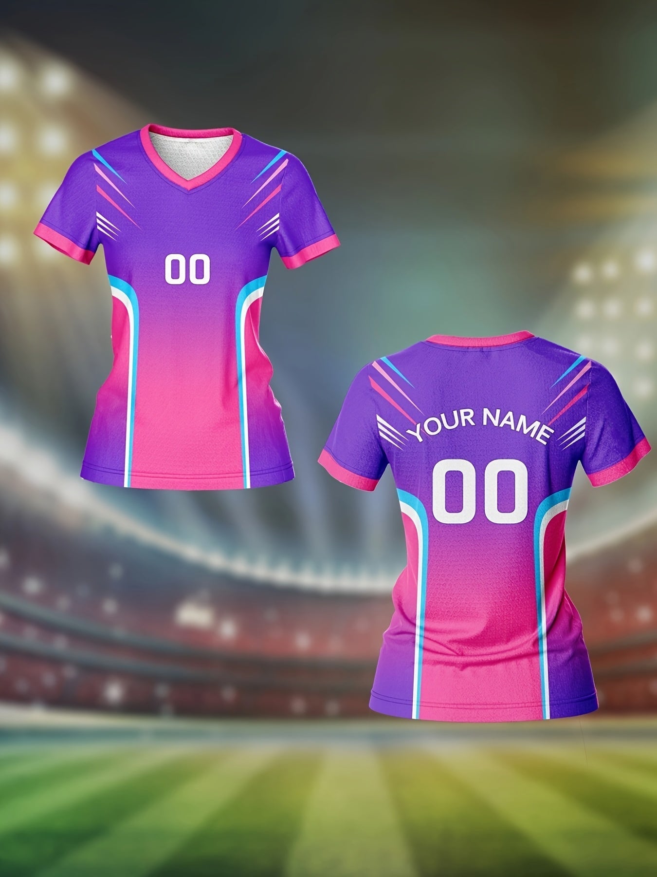 T-shirt col en V femmes personnalisable du XXS au 2XL MAEJORKEN