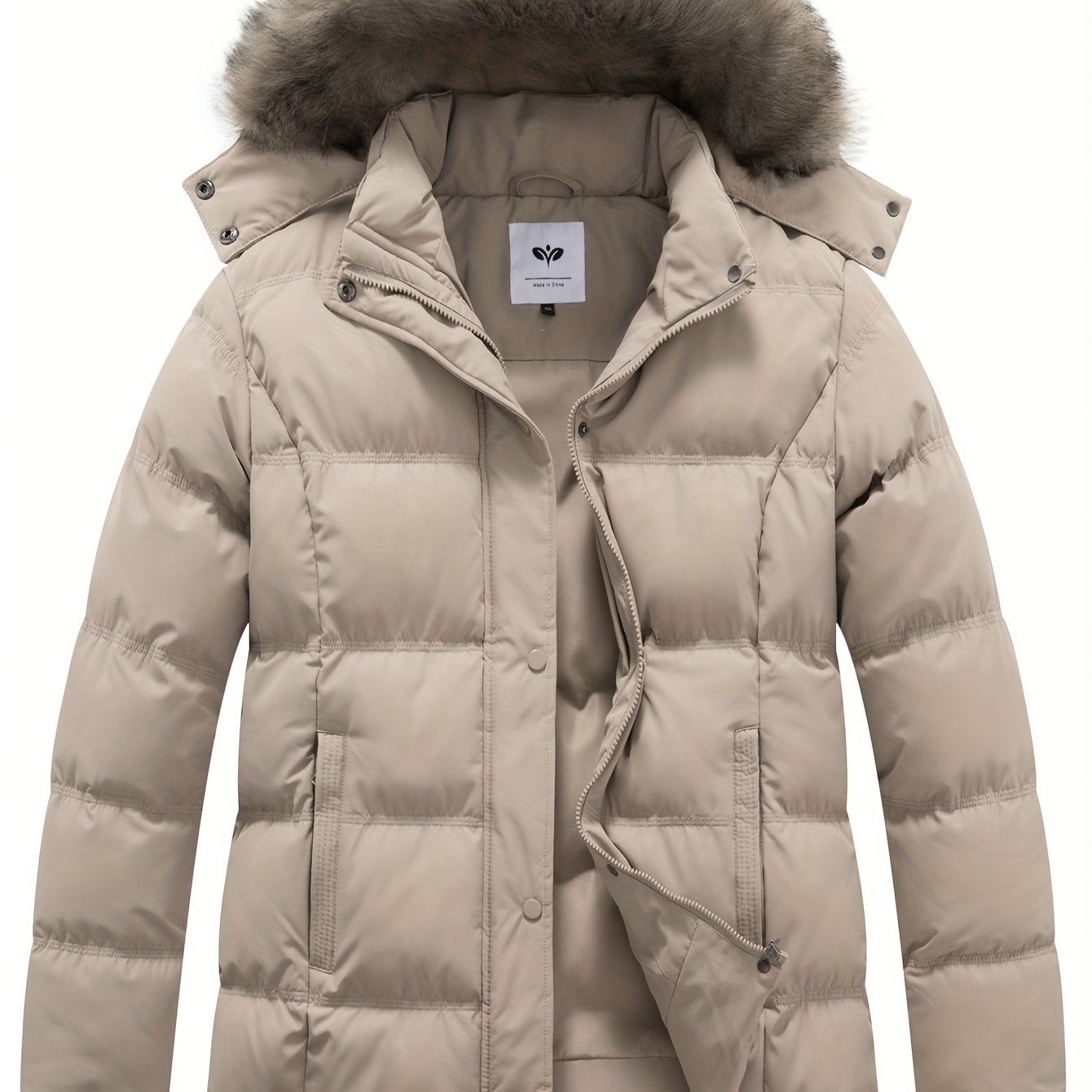 Manteau d hiver épais à capuche détachable en fausse fourrure femmes grande taille du XL au 5XL MAEJORKEN