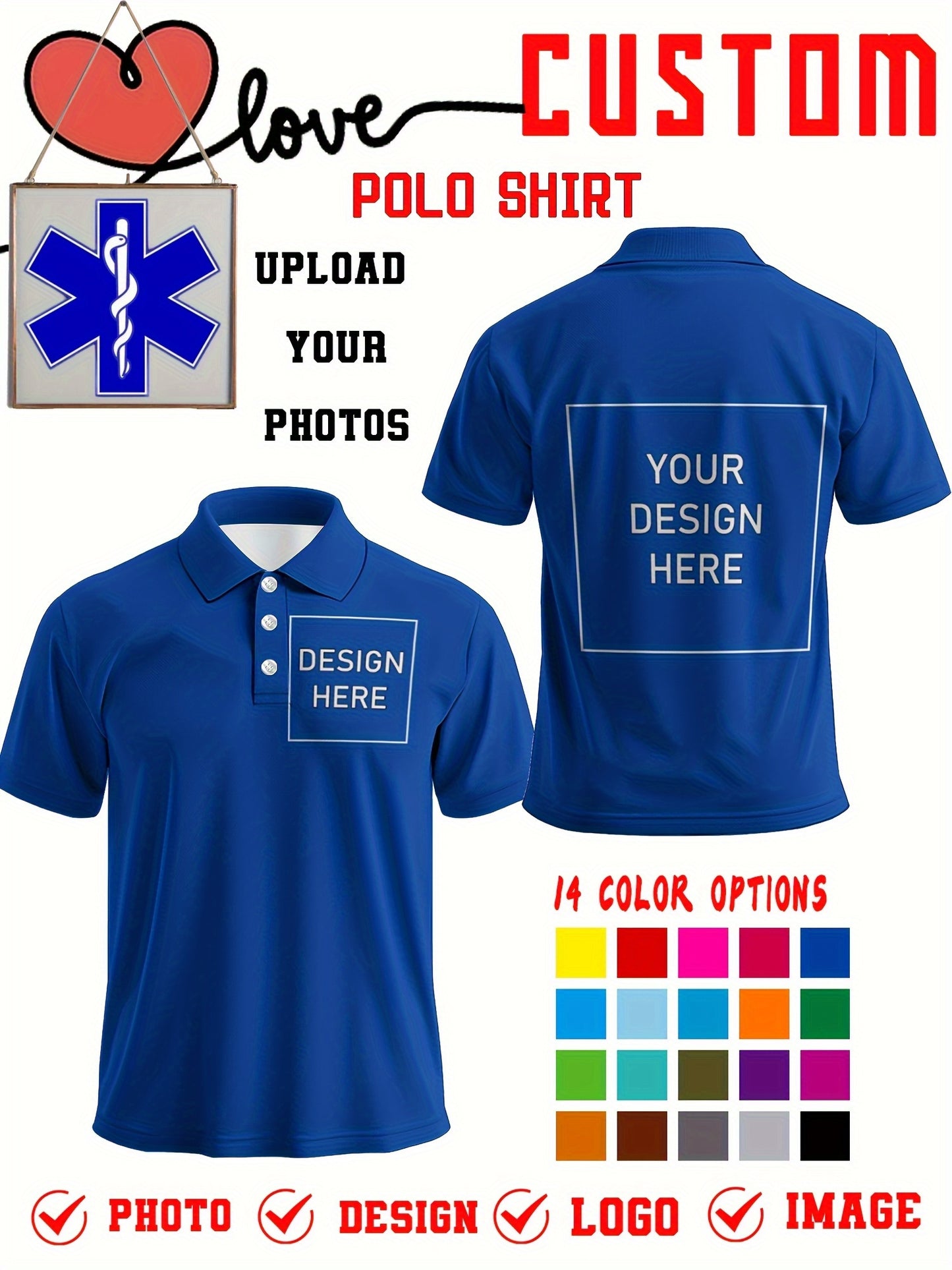 Polo uni personnalisée du S au 2XL