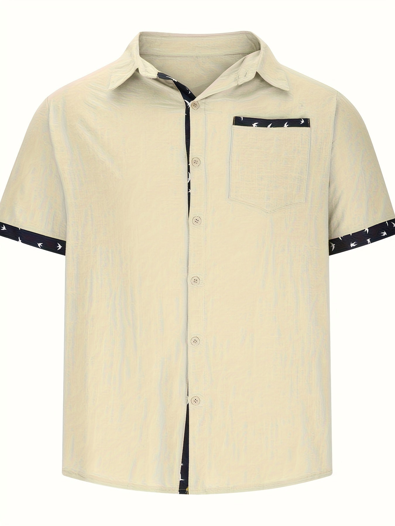 Chemise élégante en mélange de coton assorti de couleur du S au 3XL