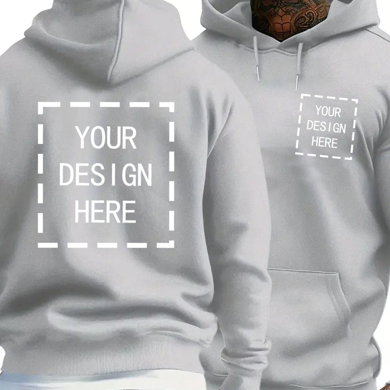 Sweat à capuche grande taille personnalisable du 2XL au 6XL