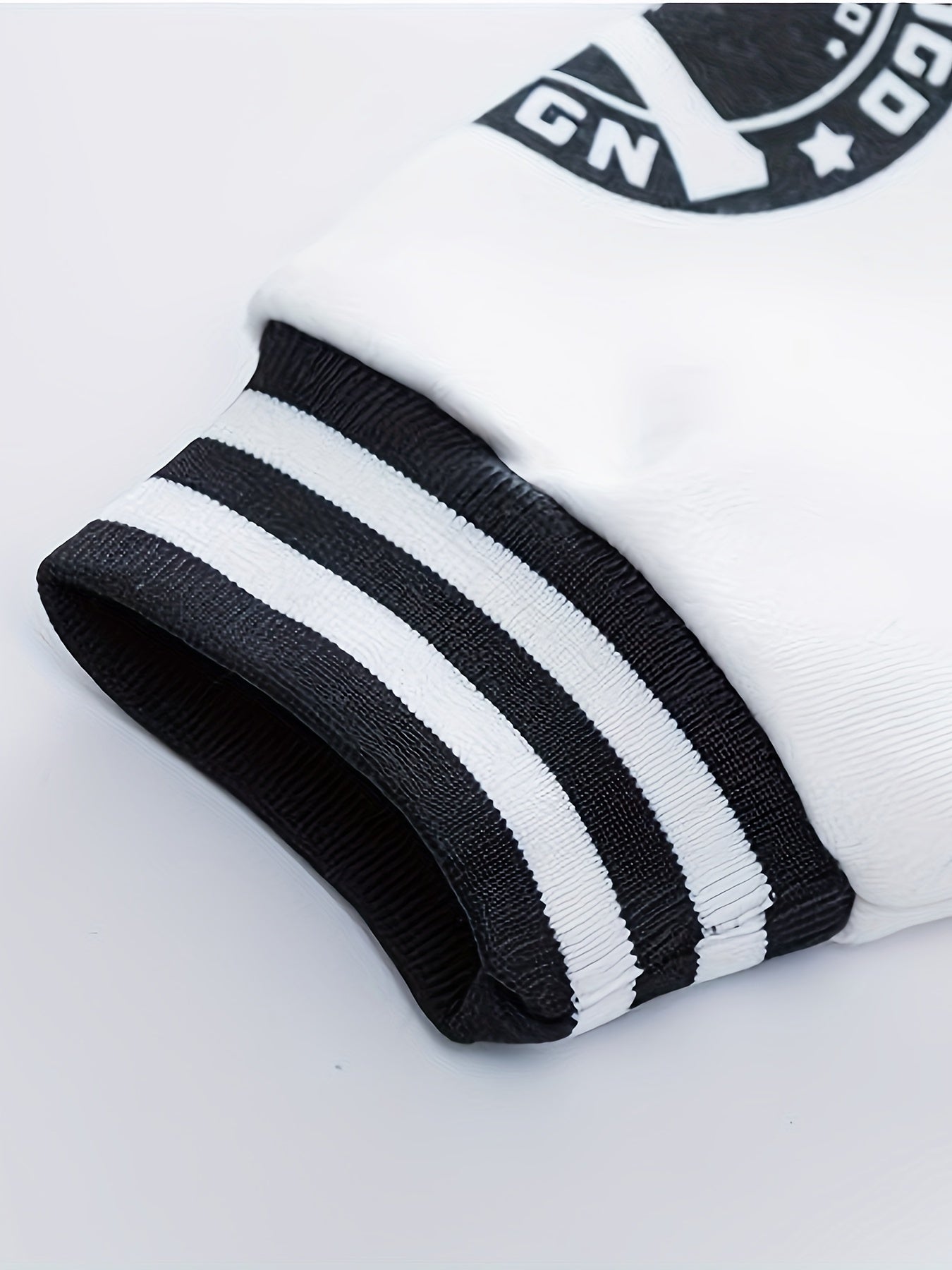 Veste de baseball garçons noir et blanc boutonnage devant du 4 au 13 ans