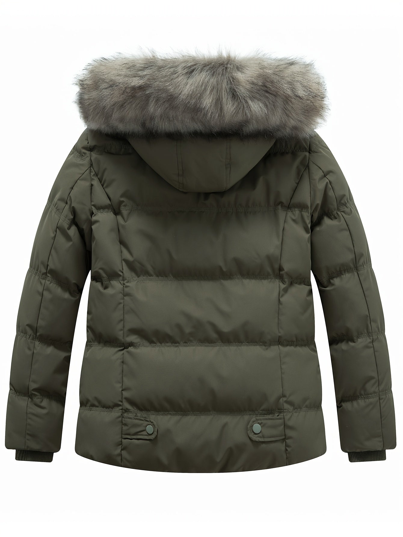 Manteau d hiver épais à capuche détachable en fausse fourrure femmes grande taille du XL au 5XL MAEJORKEN