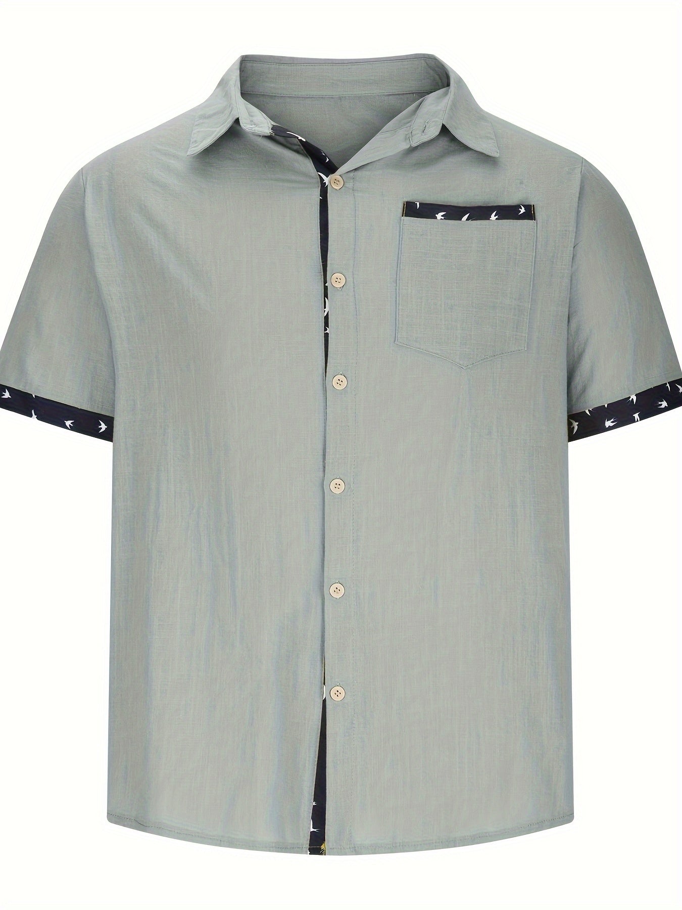 Chemise élégante en mélange de coton assorti de couleur du S au 3XL