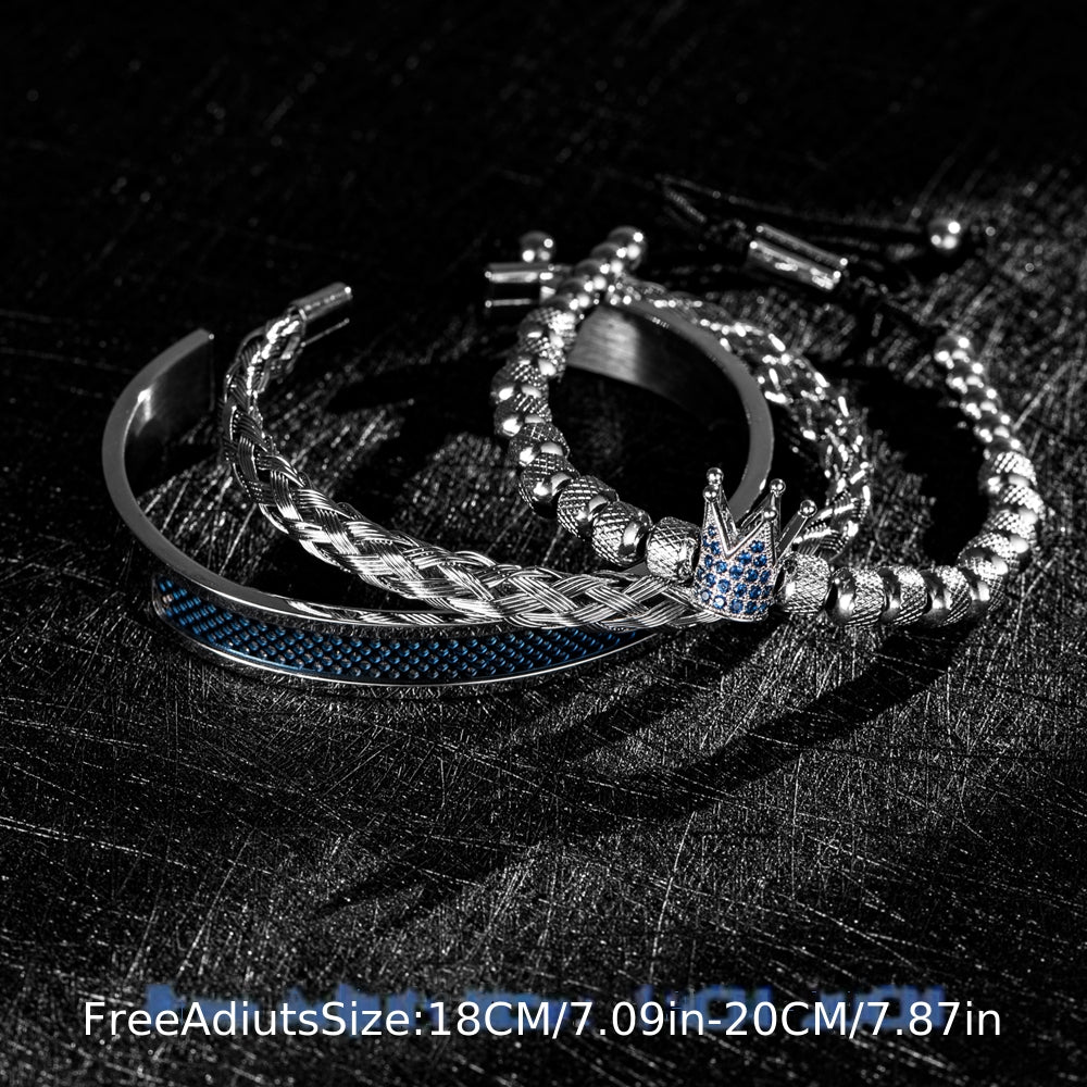 Ensemble de bracelets de luxe pour hommes avec couronne ( coffret non inclus ) MAEJORKEN