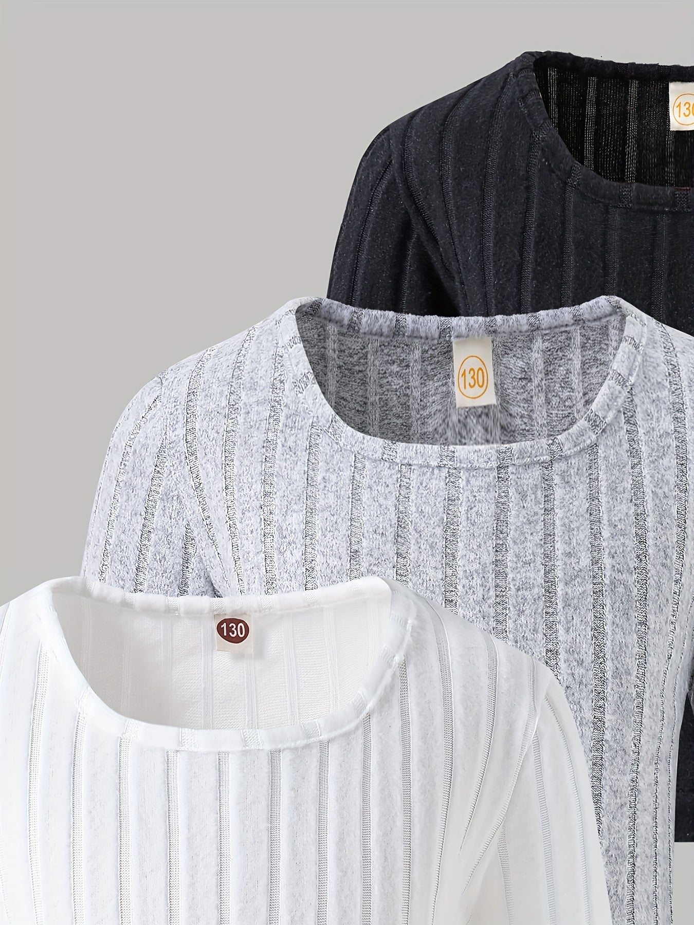 Lot de 3 t-shirts doublés polaire à manches longues pour filles du 5 au 14 ans