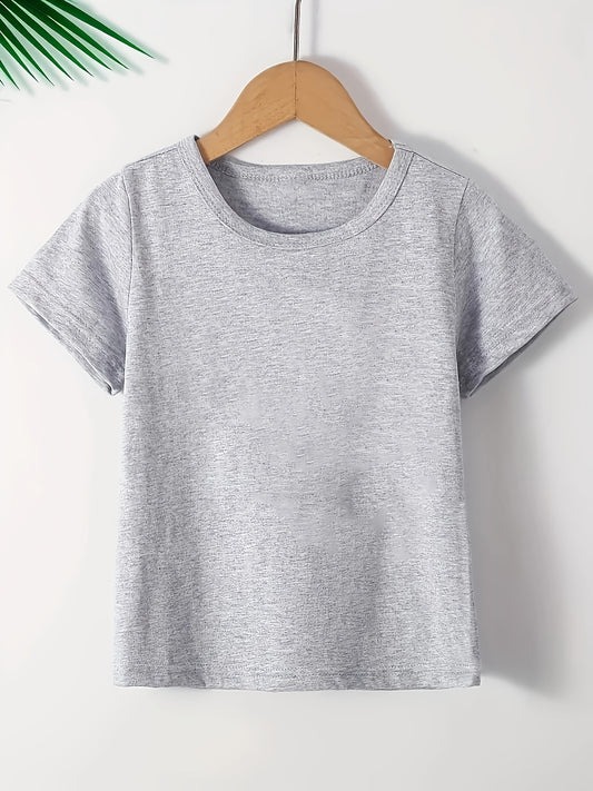 T-shirt uni fille du 1 an au 8 ans