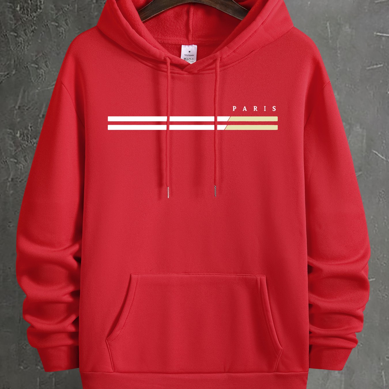 Sweat à capuche homme imprimé graphique (paris) du 2XL au 5XL