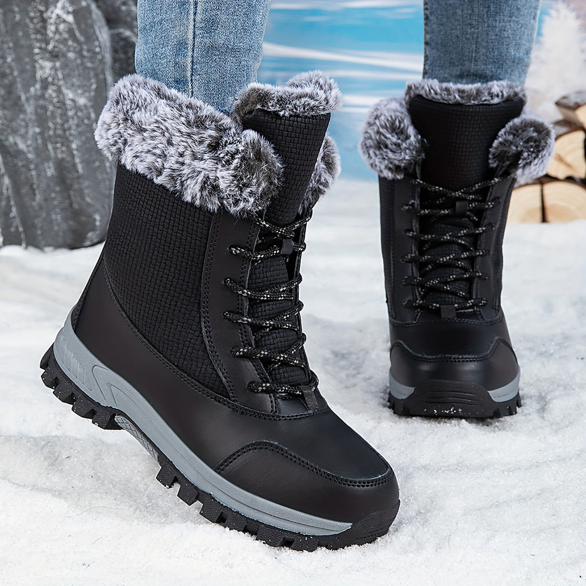 Bottes d hiver à lacets du 36 au 44 MAEJORKEN