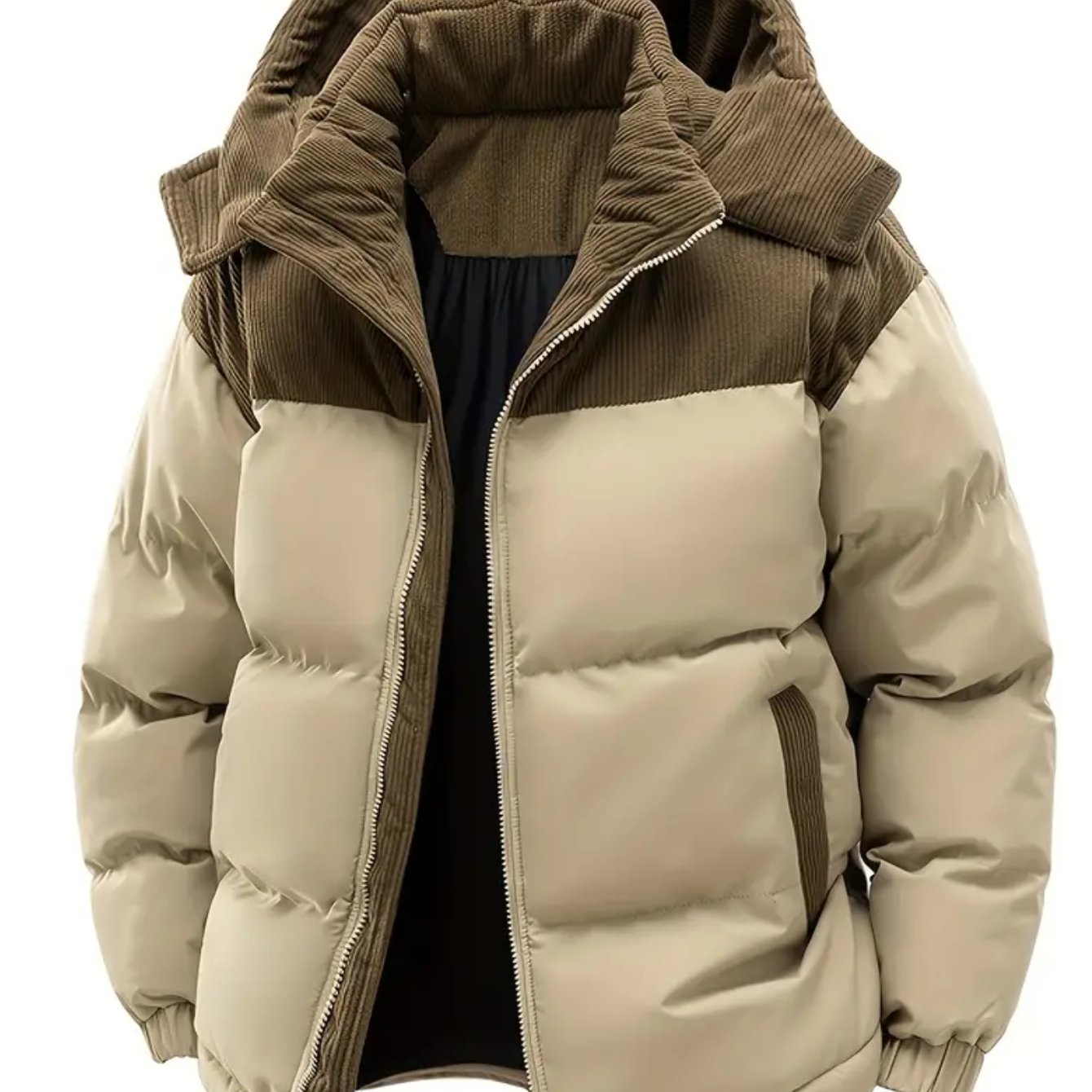 Veste en velours côtelé épais pour hommes du S au 2XL