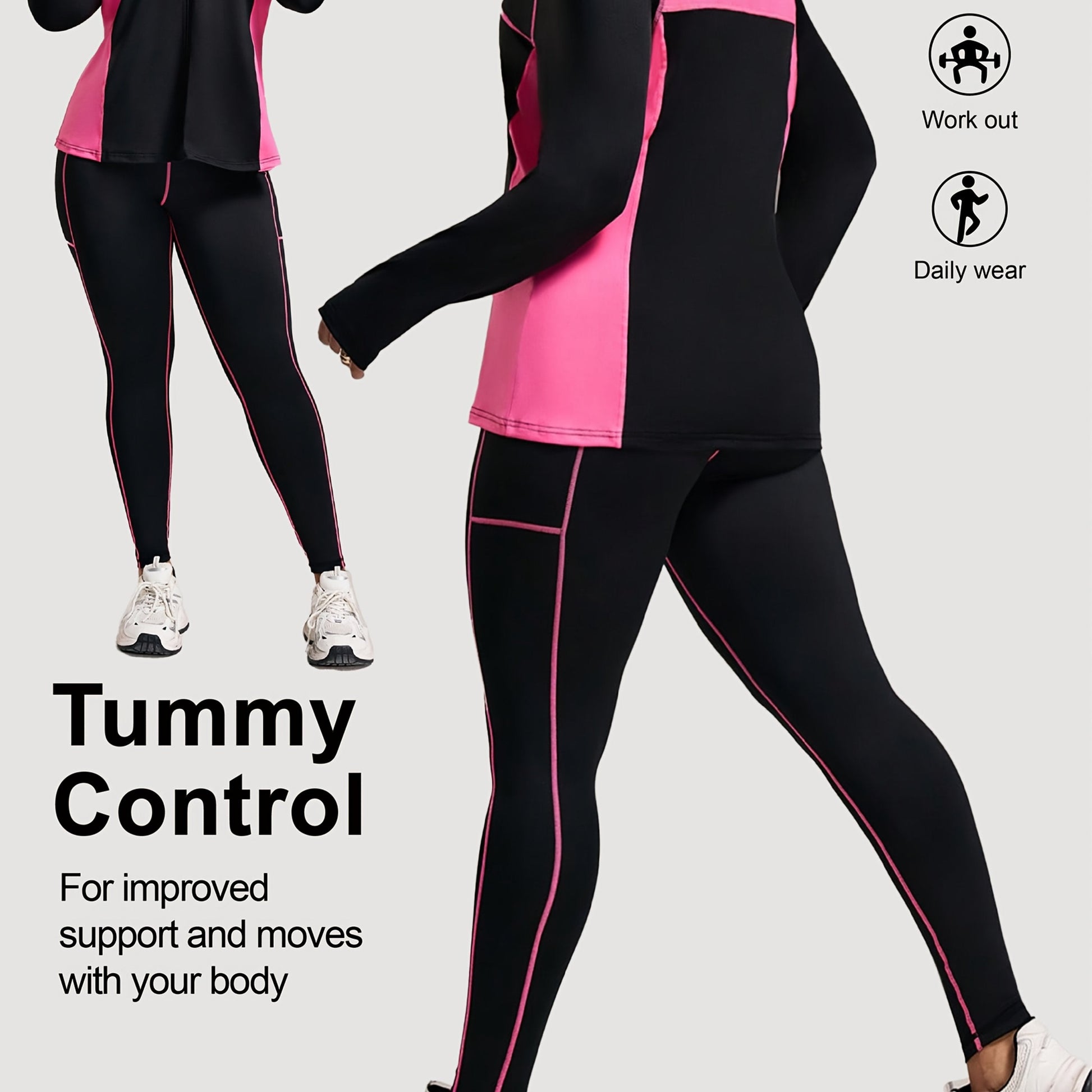 Ensemble veste zippées et leggins grande taille du XL au 4XL MAEJORKEN
