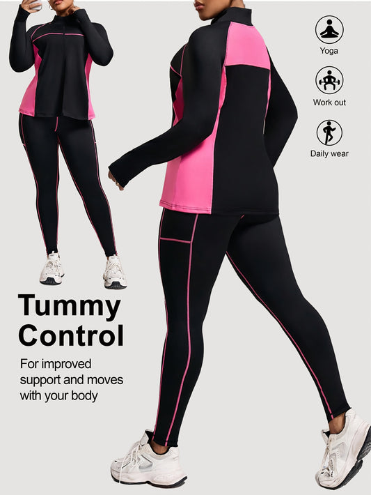 Ensemble veste zippées et leggins grande taille du XL au 4XL MAEJORKEN