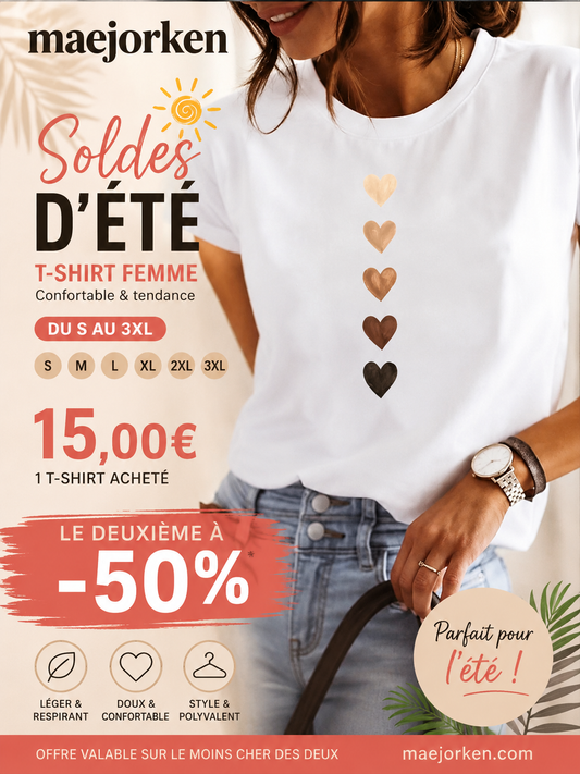 T-shirt col rond femme à motif décontracté, Y2K, années 90 du S au 3XL MAEJORKEN