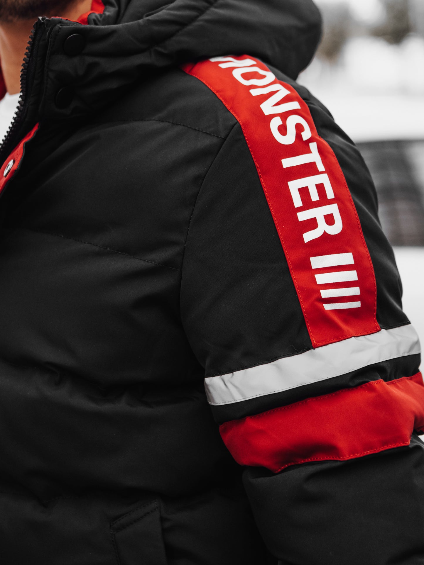 Blouson d hiver avec capuche amovible col montant du M au 2XL