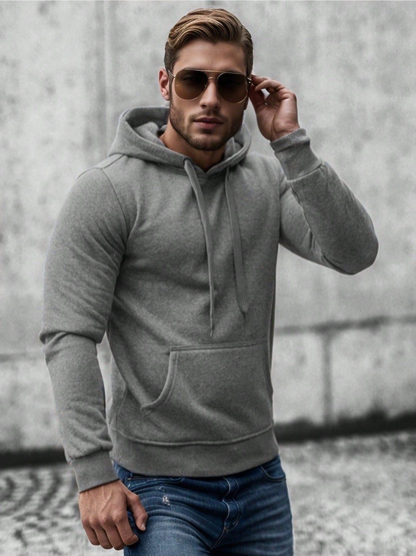 Sweat-shirt à capuche en coton et polyester hommes du M au 2XL MAEJORKEN
