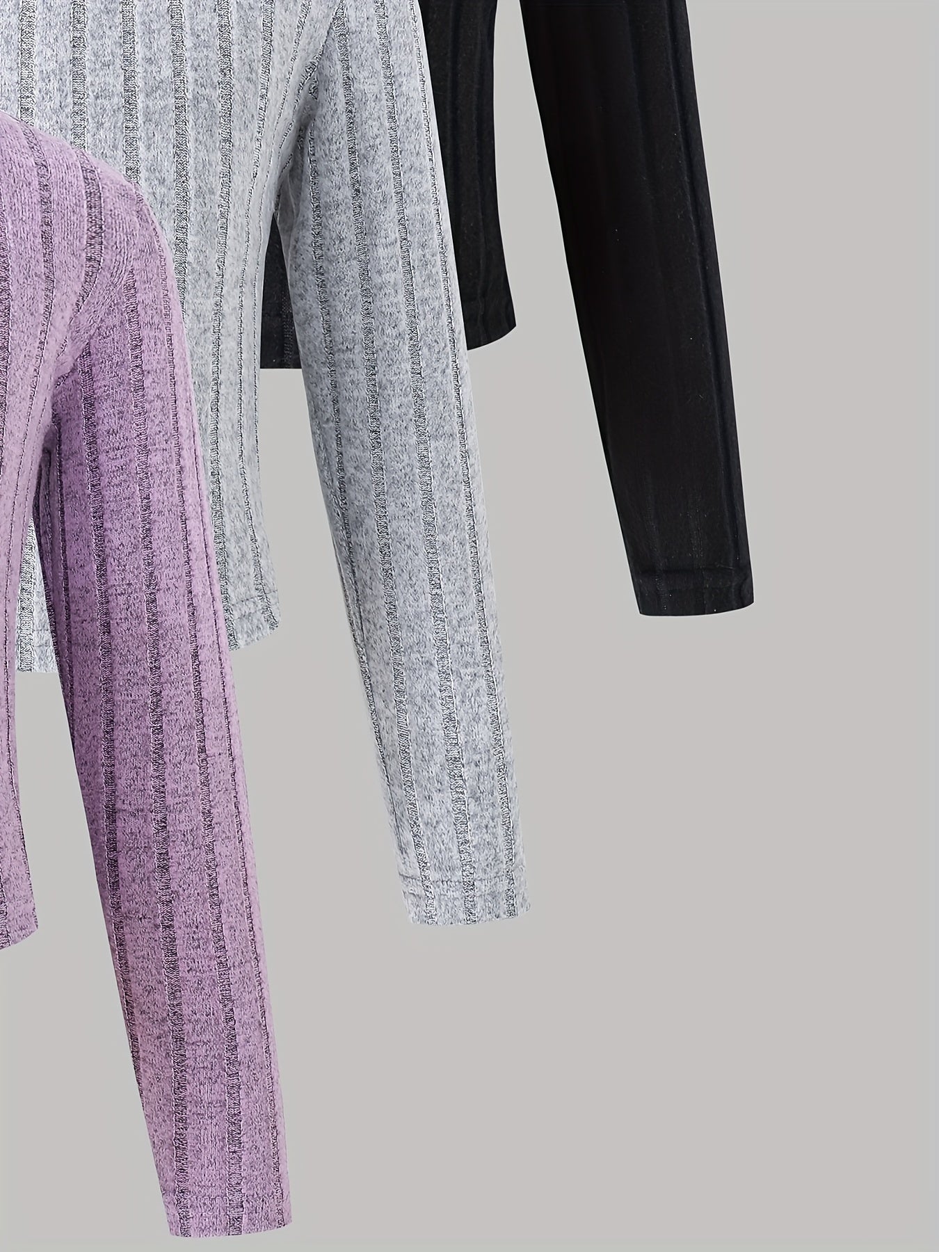 Lot de 3 t-shirts doublés polaire à manches longues pour filles du 5 au 14 ans