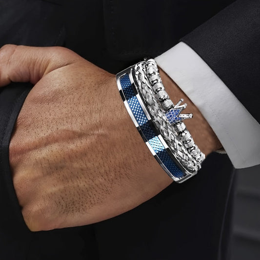 Ensemble de bracelets de luxe pour hommes avec couronne ( coffret non inclus ) MAEJORKEN