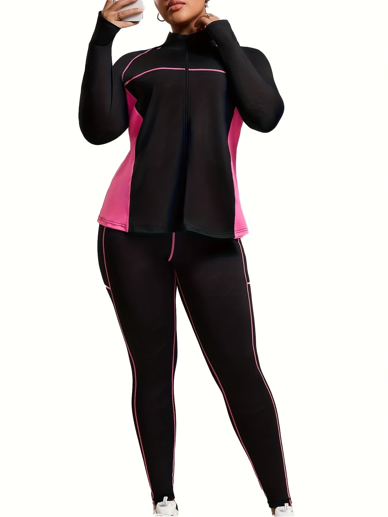 Ensemble veste zippées et leggins grande taille du XL au 4XL MAEJORKEN