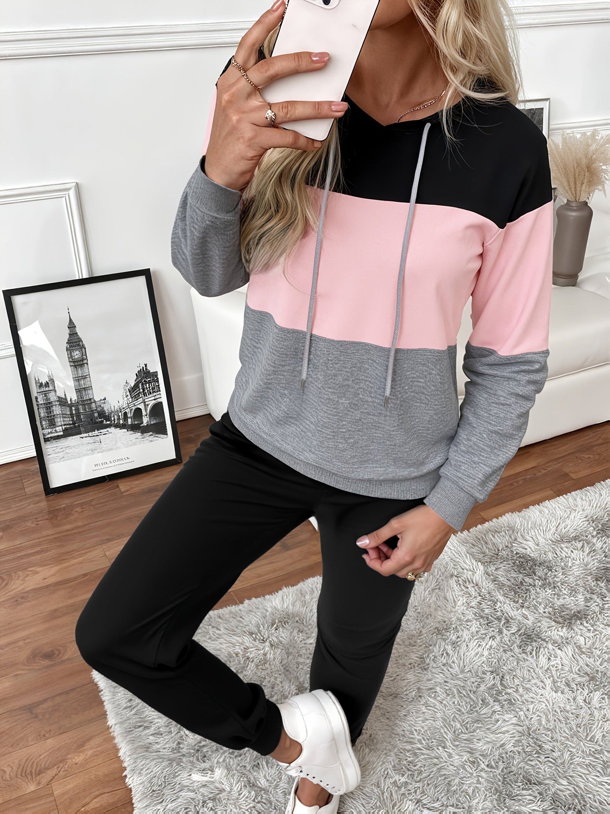 Ensemble haut à capuche à cordon de serrage et pantalon de jogging du S au 2XL MAEJORKEN