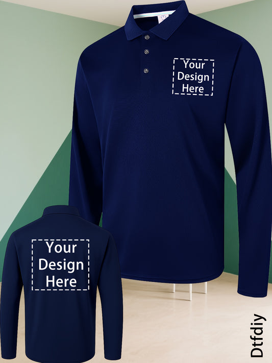 Polo à manches longues avec logo personnalisé du XS au 2XL