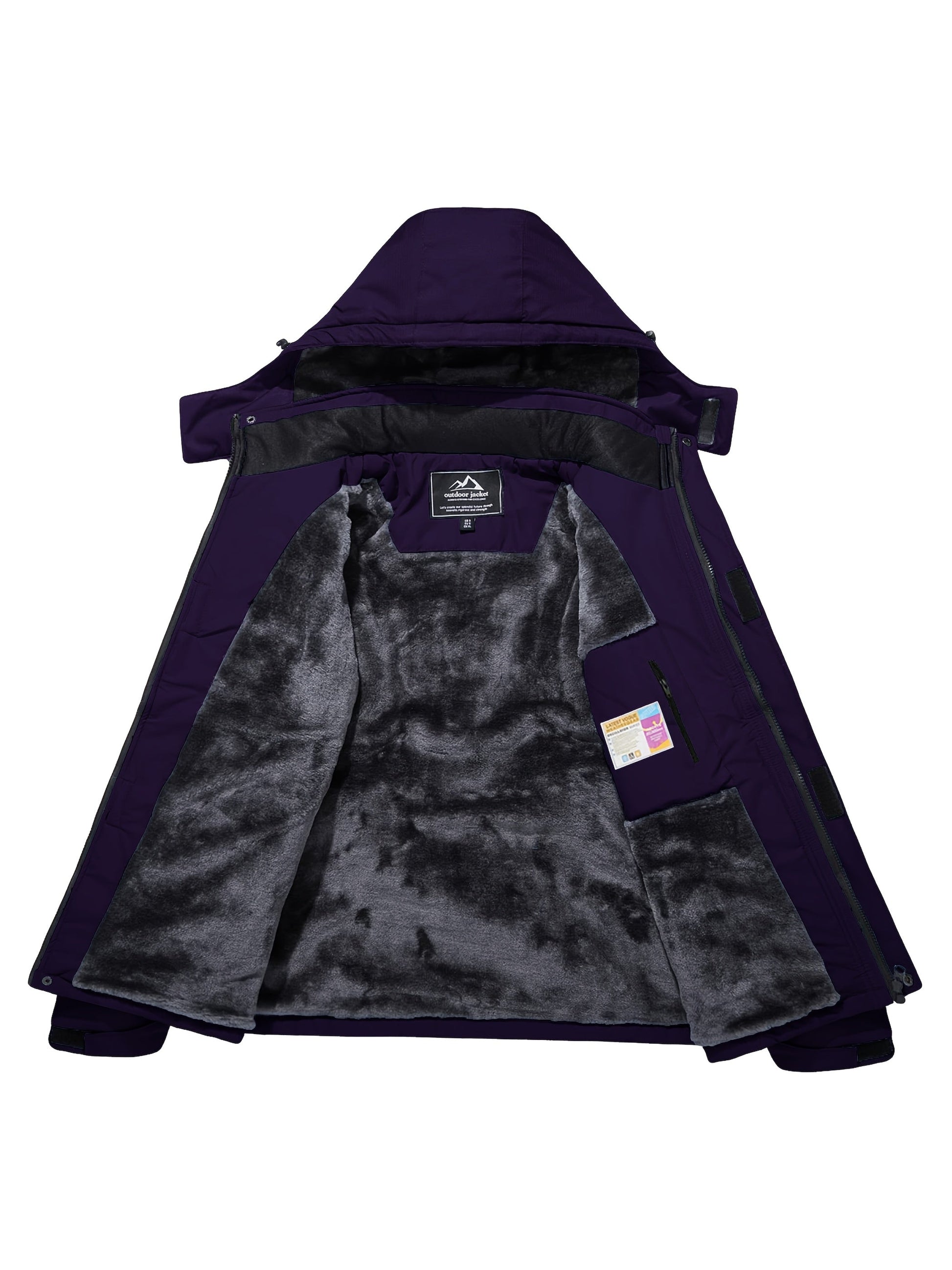 TACVASEN Women'S Winter Ski Jacket - Warm Fleece Lined, Detachable Hooded Coat with Zipper Pockets, Heavy Weight Thick Outdoor Coat for, Camping, Climbing, Travel & Snowboarding, Gear | Hooded Jacket | Zippered Jacket MAEJORKEN