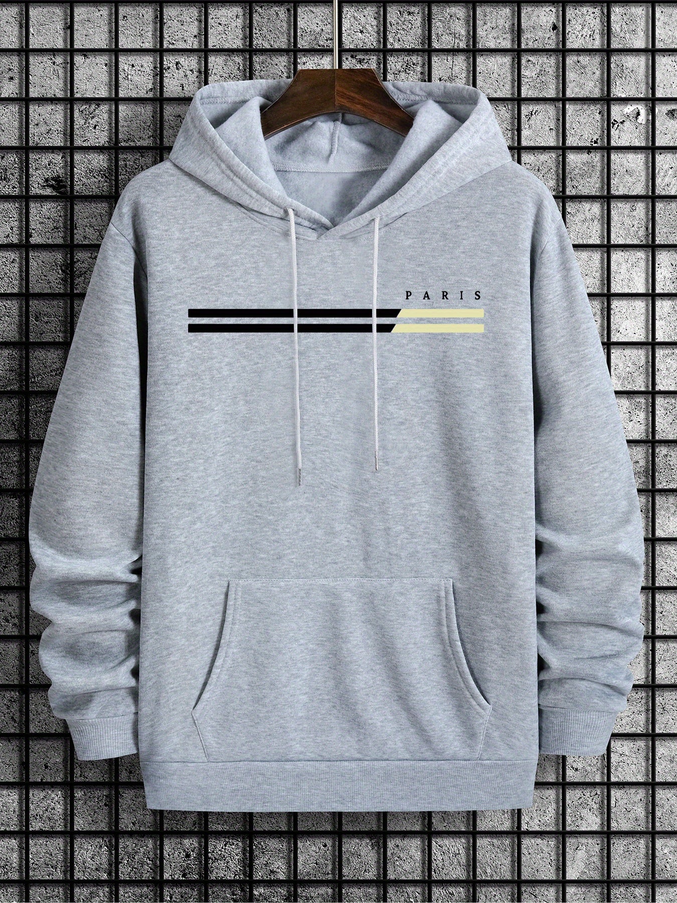 Sweat à capuche homme imprimé graphique (paris) du 2XL au 5XL