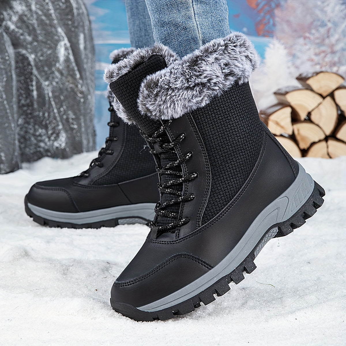 Bottes d hiver à lacets du 36 au 44 MAEJORKEN