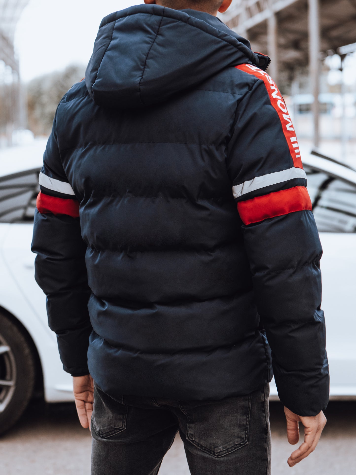 Blouson d hiver avec capuche amovible col montant du M au 2XL