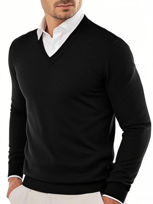 Pull en tricot à col en V du XS au 2XL