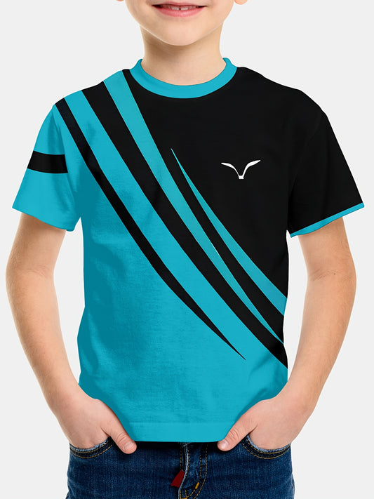 T-shirt manches courtes à motif irrégulières du 5 au 14 ans