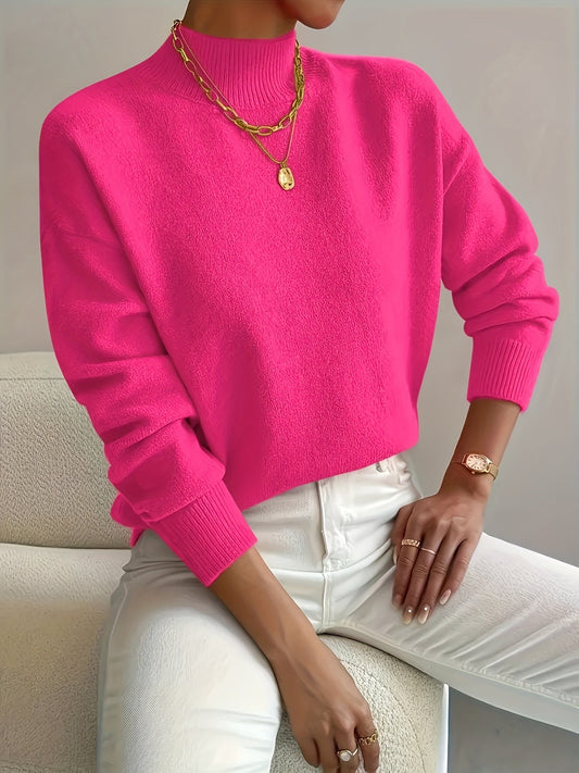 Pull en tricot à col montant grande taille du XL au 5XL MAEJORKEN