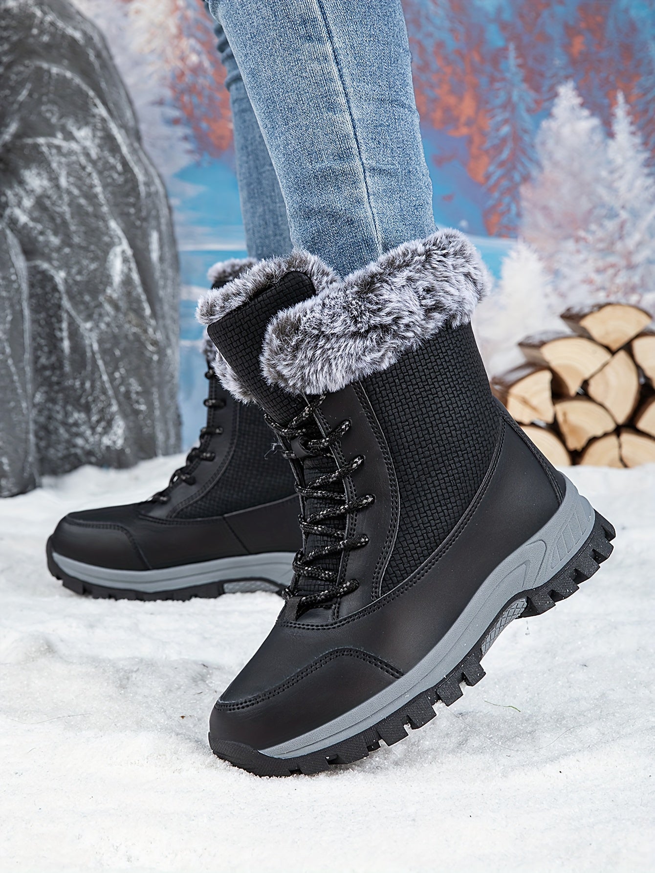 Bottes d hiver à lacets du 36 au 44 MAEJORKEN