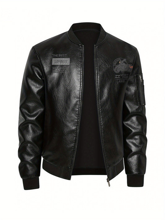 Blouson de moto à fermeture éclair avec poches zippée du 1XL au 7XL