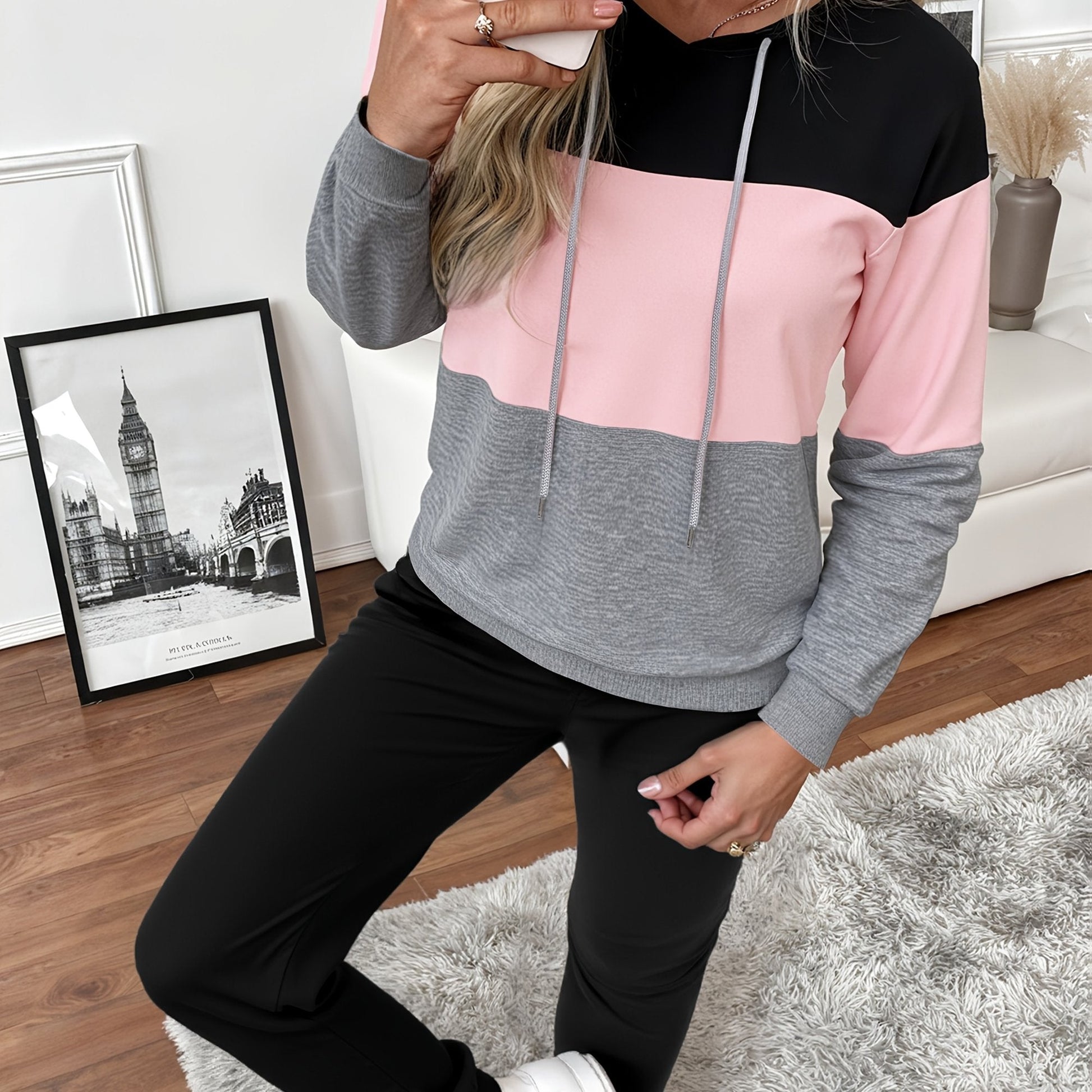 Ensemble haut à capuche à cordon de serrage et pantalon de jogging du S au 2XL MAEJORKEN