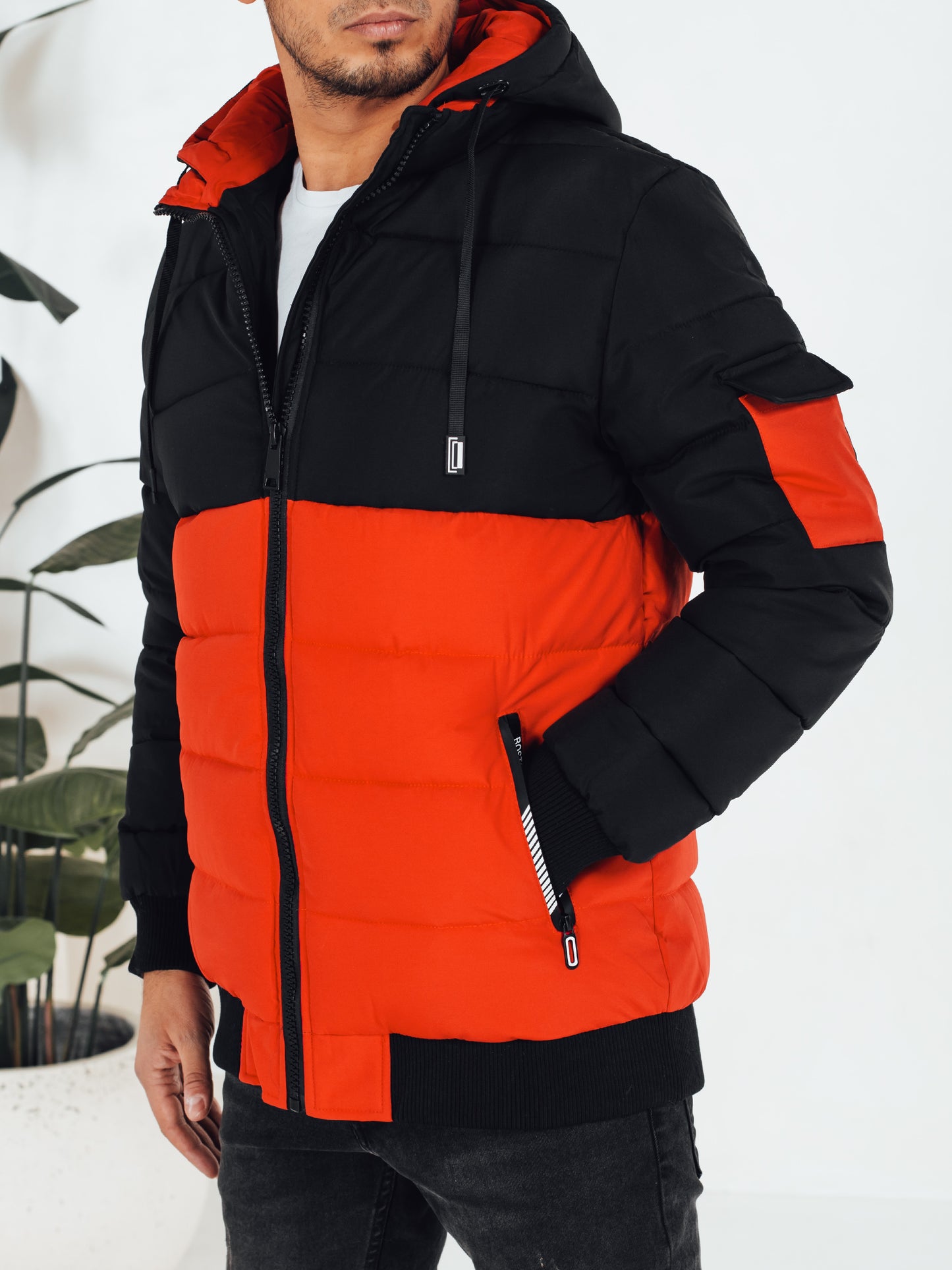 Veste matelassée d hiver pour hommes à capuche amovible du S au 2XL