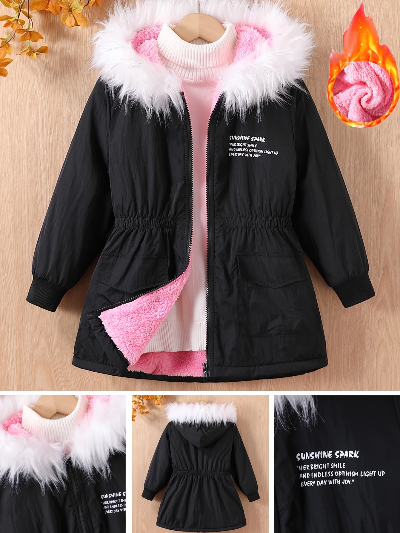 Parka avec doublure polaire pour filles du 7 ans au 16 ans MAEJORKEN