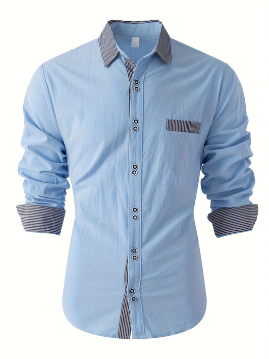 Chemise à manches longues 100 % coton du S au 3XL MAEJORKEN