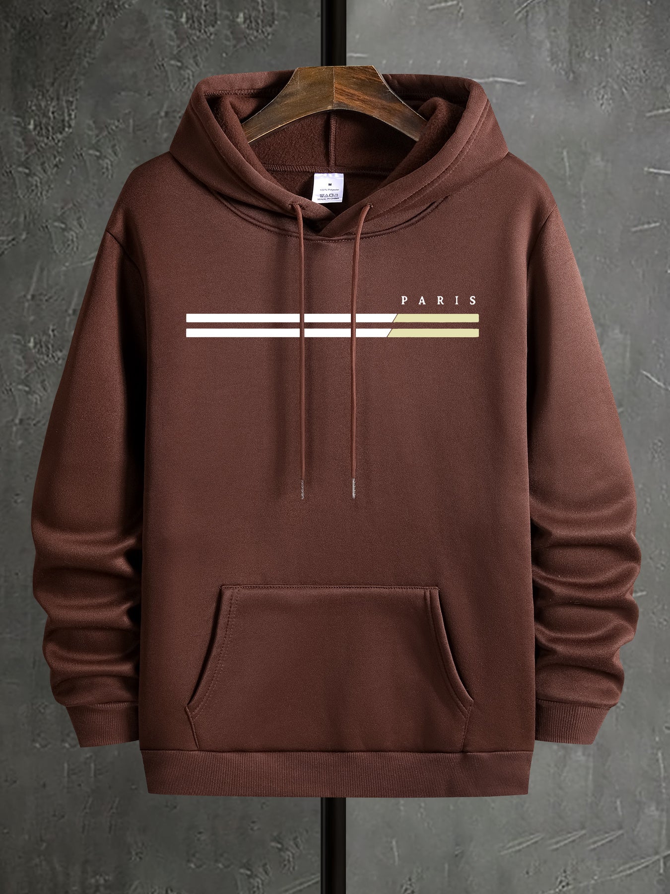 Sweat à capuche homme imprimé graphique (paris) du 2XL au 5XL