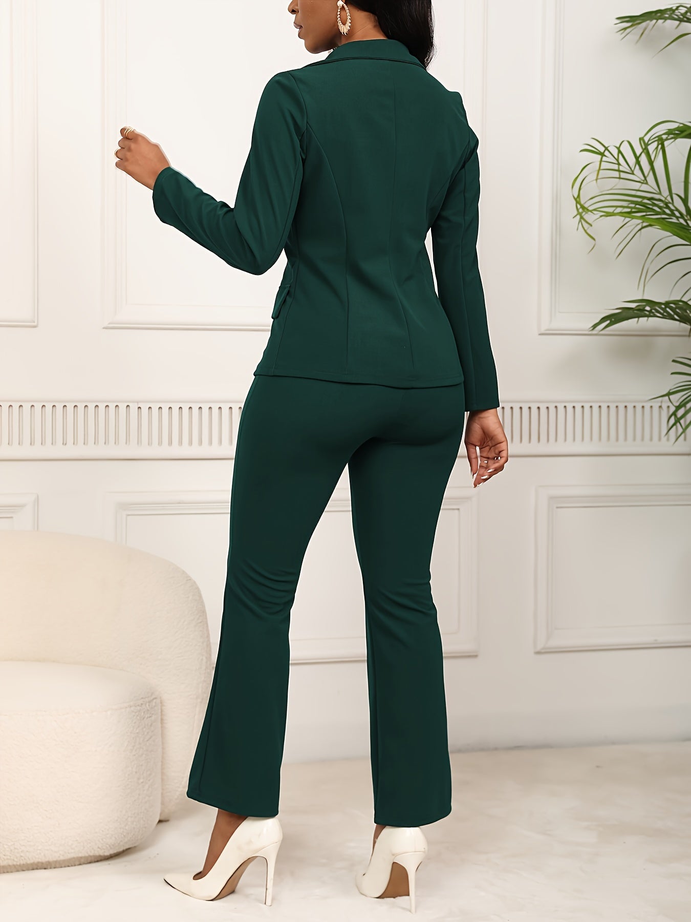 New Casual Elegant Sexy Two-Piece Set: Long Sleeve Slim Fit Jacket and Pants for Women's Workwear MAEJORKEN